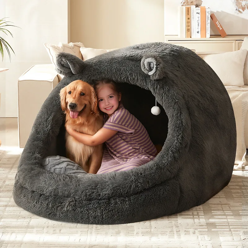 

Extra-large Capacity Comfortable And Warm Pet Bed Suitable For Large Dogs Multi-functional Foldable Plush Washable Pet Bed
