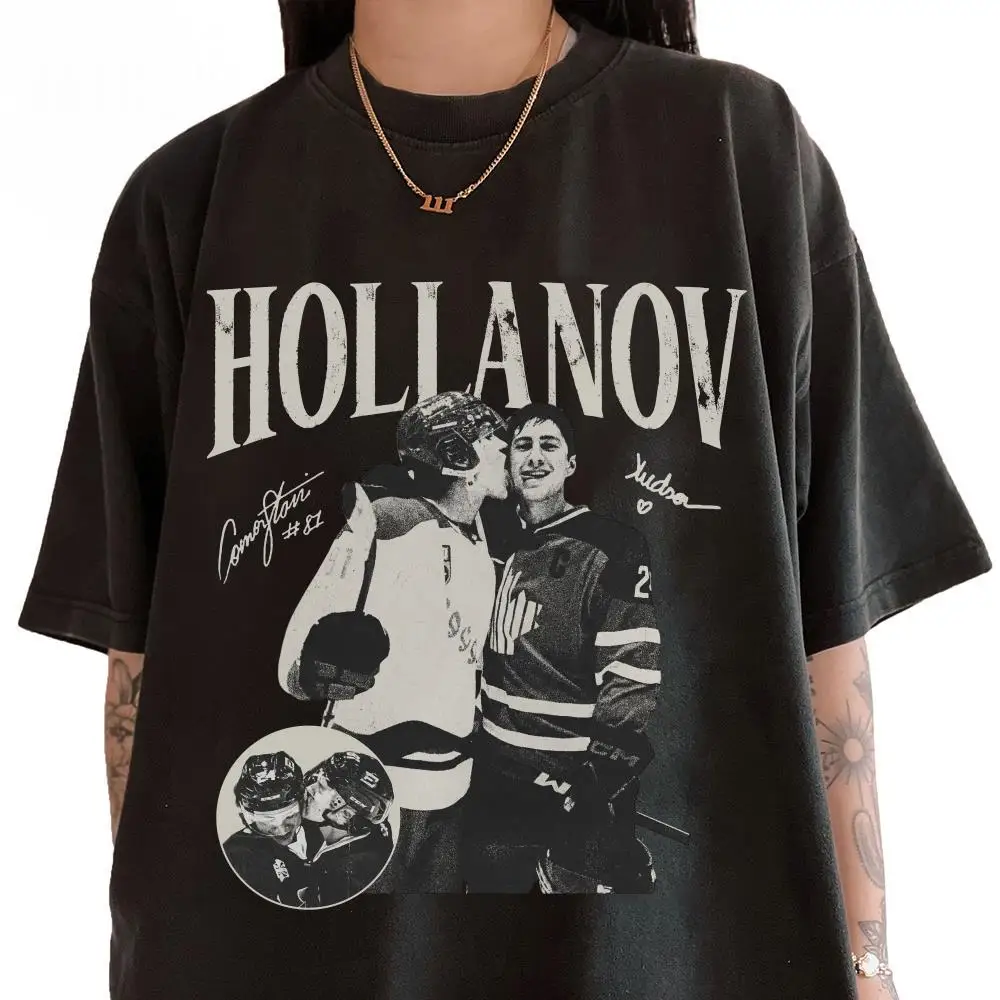 T-shirt vintage Hollanov, camicia Hudson Williams Connor Storrie, maglietta Merch di rivalry riscaldata Ilya Rozanov Shane Hollander camicia morbida