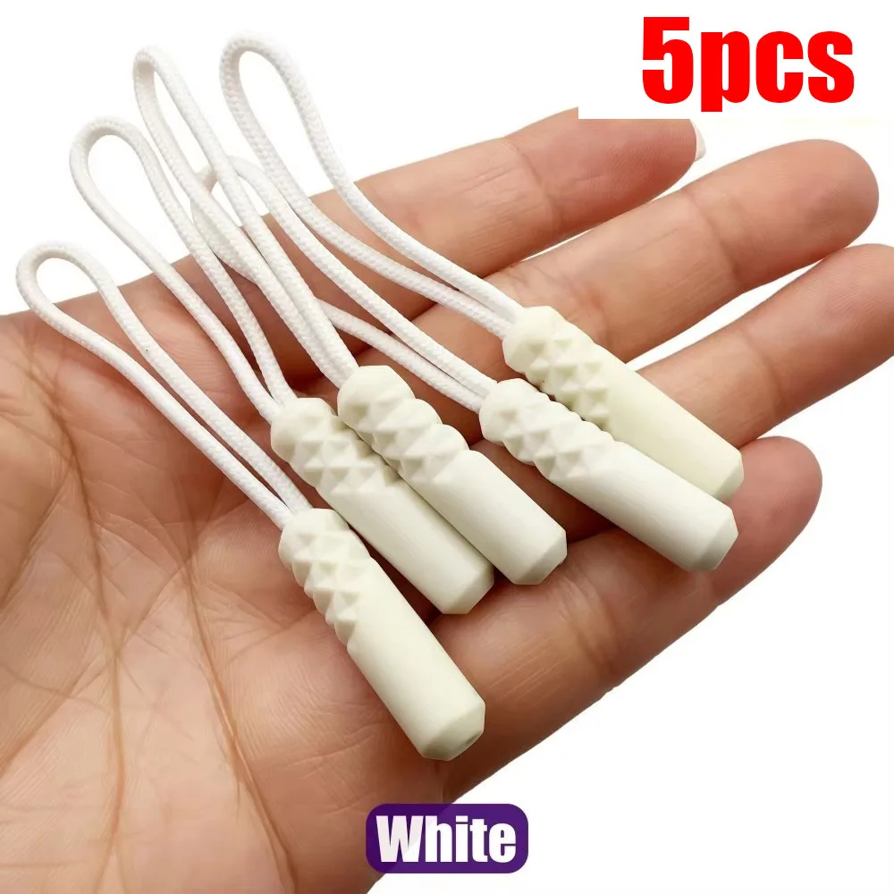 5/10 Stück Reißverschluss-Zippergriffe mit Seilenden, Ersatz-Clips für kaputte Schnallen, Reißverschlusskordel-Anhänger für Reisetaschen, Koffer, Zelte, Rucksäcke