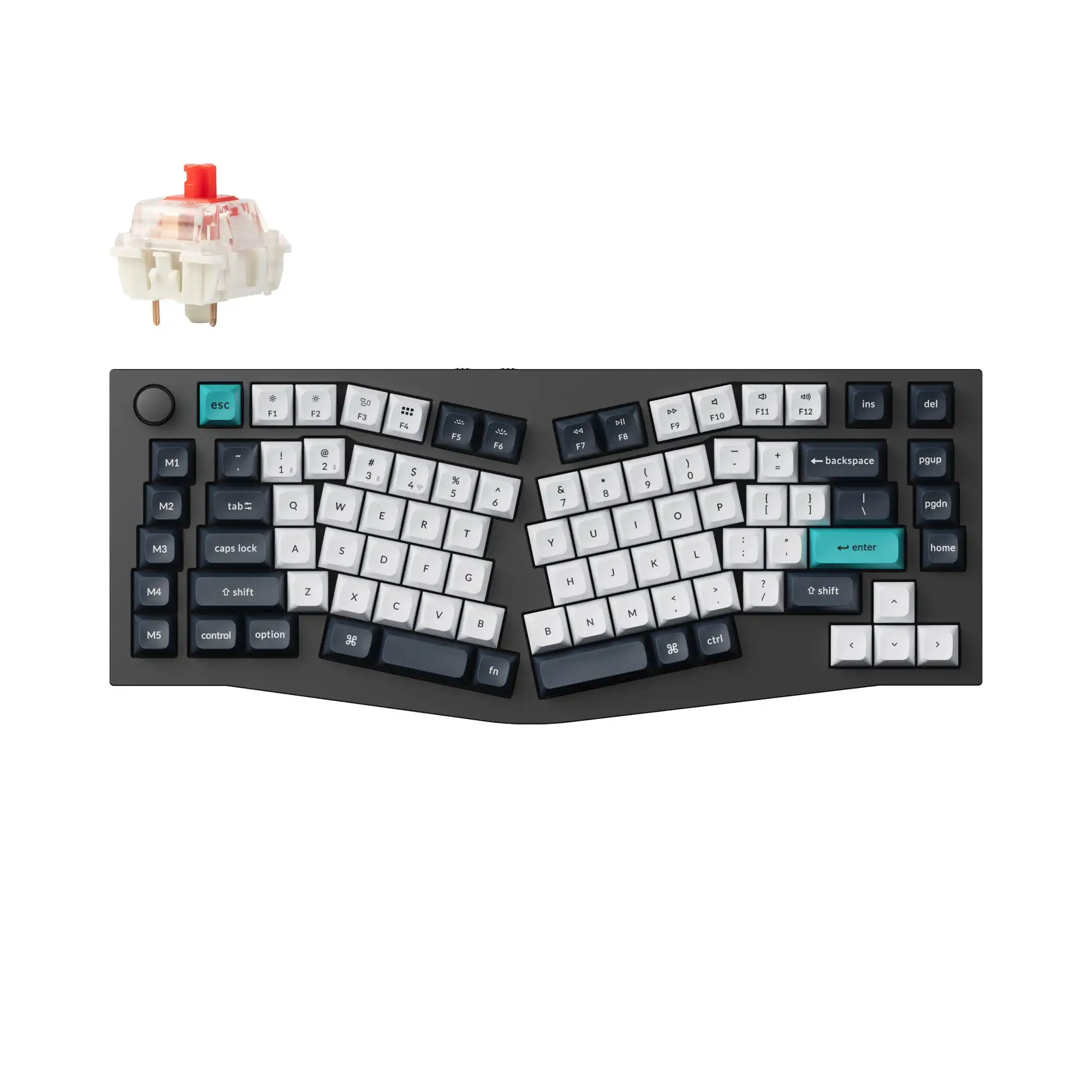 Imagem -03 - Keychron-teclado Mecânico Personalizado sem Fio Gateron Jupiter Switch Double-shot Ksa Pbt Keycaps Q10 Max Layout de Alice Via Via