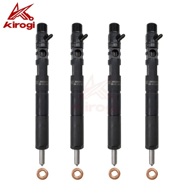 4 inyector de combustible diésel 33800-4X800 338004X800 EJBR02901D EJBR03701D para Hyundai Terracan Carnival Kia Sedona 2,9 EU3 CRDi
