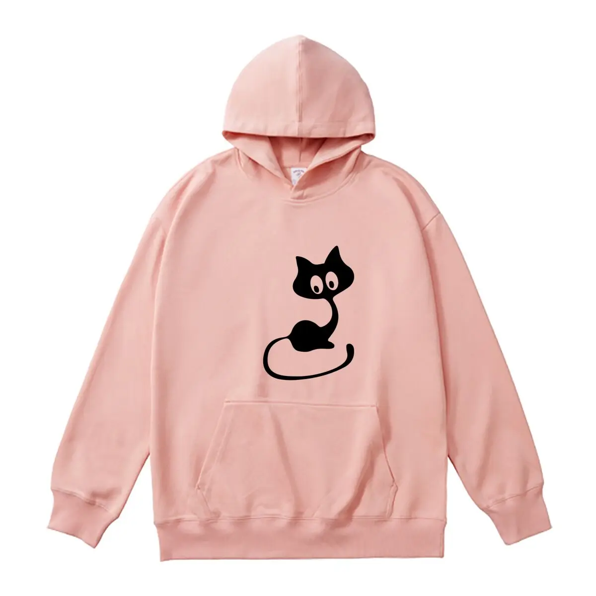 Women Sweatshirt Oversized Women's Hoodies Cartoon Cat Graphic Hooded Pullover Female Classic Autumn Thick Sportswear