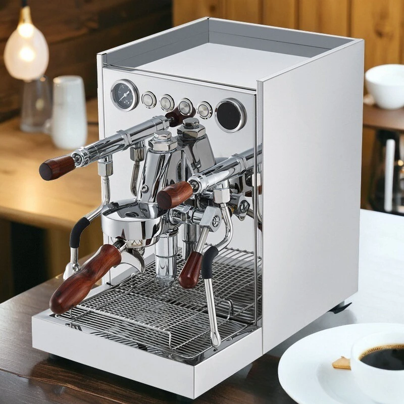 

Cross border commercial Italian semi-automatic coffee machine latte cappuccino Italian espresso stainless steel large capacity