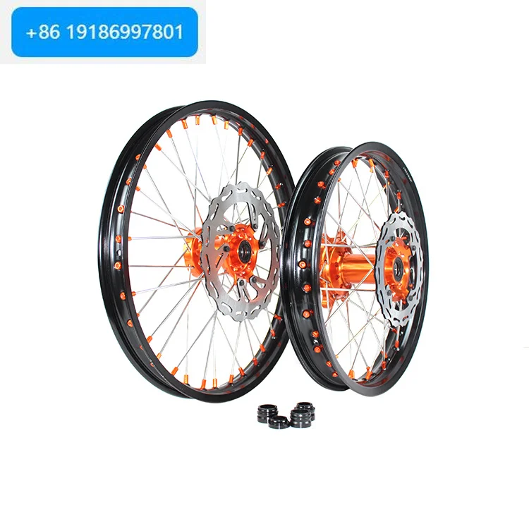 High Performance Motorcycle 21 and 19 Aluminium Alloy MX Wheels for  . Sxf 250