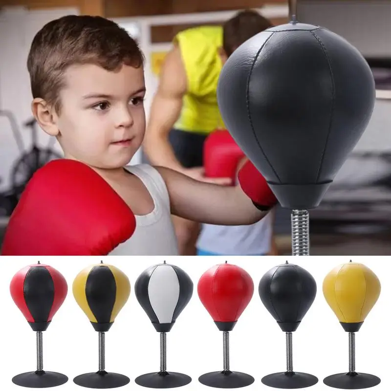 Desktop Punching Bag Table Boxing Punch Ball With Strong Suction Cup Kids Adult Stress Relief Toys with Pump Stress Reduce Tool