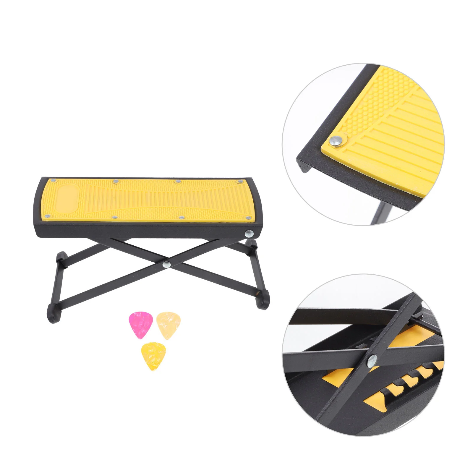 

1Pcs Guitar Practice Footboard Metal Pedal Adjustable Folding Foot Support Comfortable Playing Guitar Performance Pedal