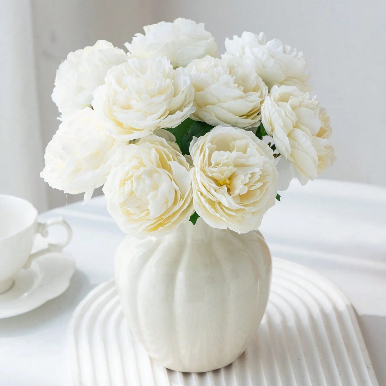 

5pcs Artificial Flower Silk Peony Wedding Bridal Bouquet Outdoor Yard Garden Home Room Decor Vase Festival Wreath Diy Box Gifts