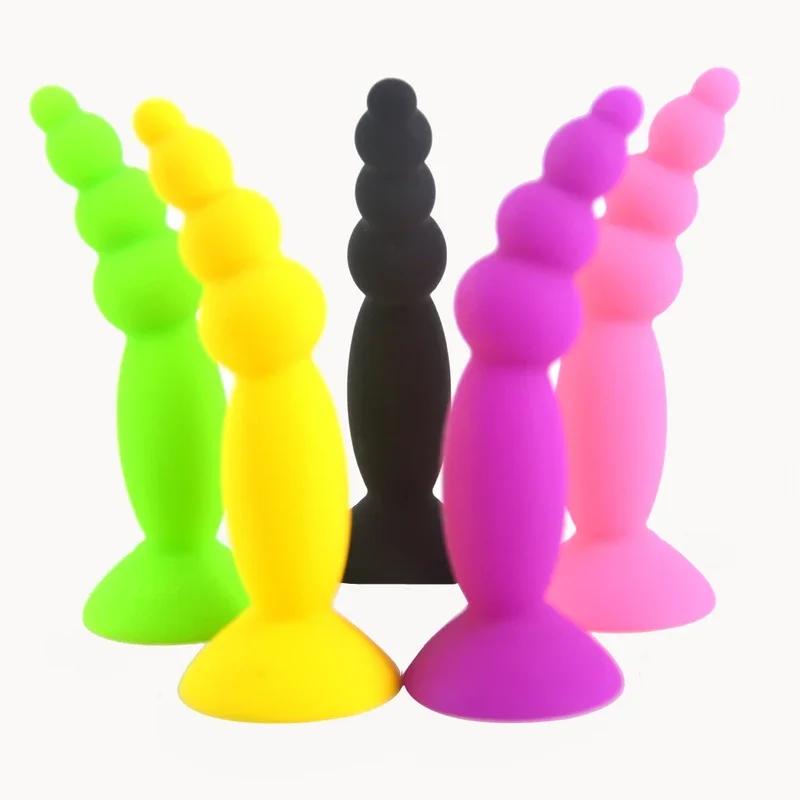 Faak silicone mini small anal ball butt plug suction dildo beads vagina stimulate masturbation adult sex toy woman man