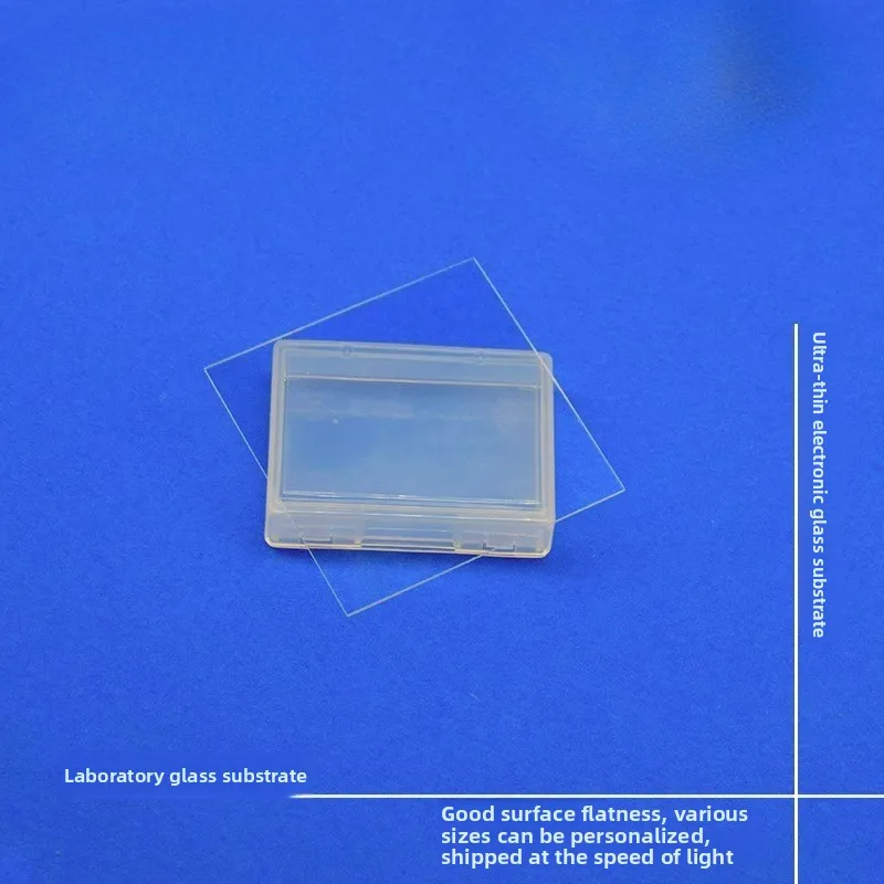 Lab Ultra-Thin Float Sodium Calcium Glass Slide 100x100x1.1mm/1.0/0.7/1.5mm 25 Pieces Per Box