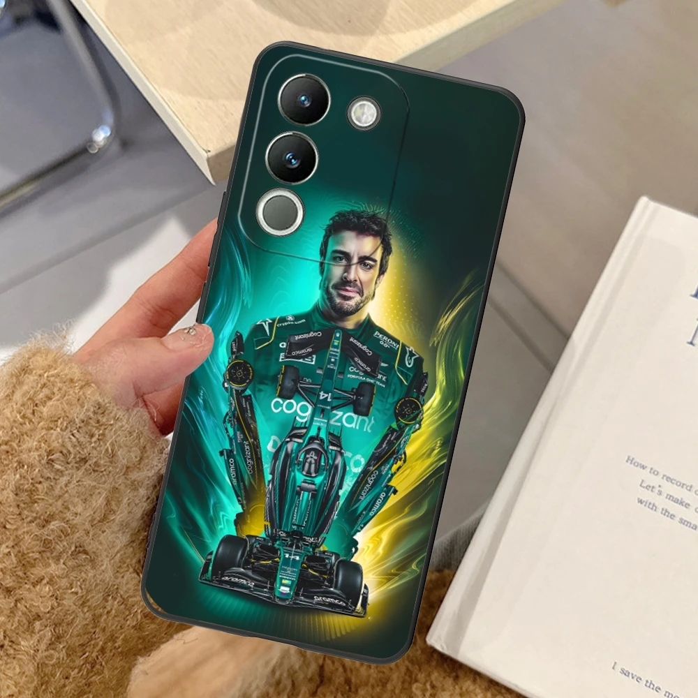 Etui na telefon komórkowy F1 Fernando Alonso do VIVO Y95 Y93 Y31 Y20 V19 V17 V15 Pro X60 NEX Black Miękki pokrowiec na telefon