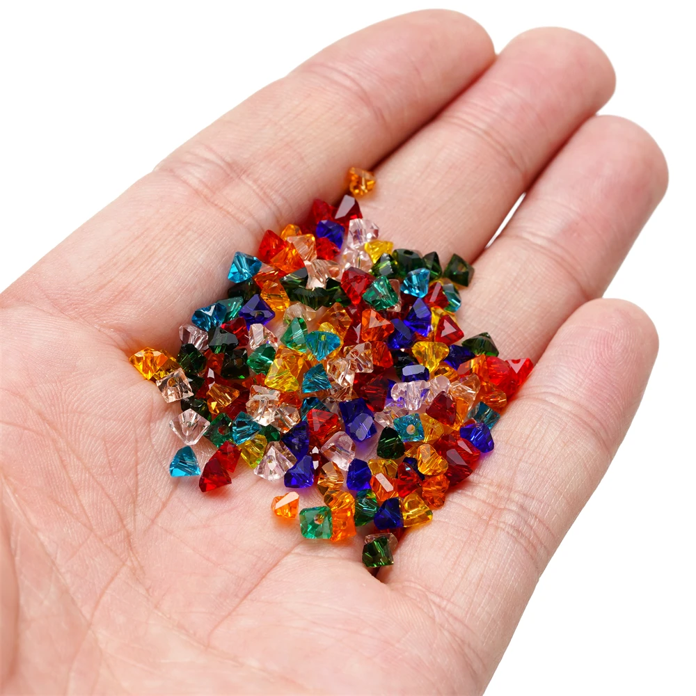 A string 4mm 6mm Irregular Crystal Glass Beads Necklace Czech Rondelle Loose Beads For DIY Jewelry Bracelet Making Accessories image 3