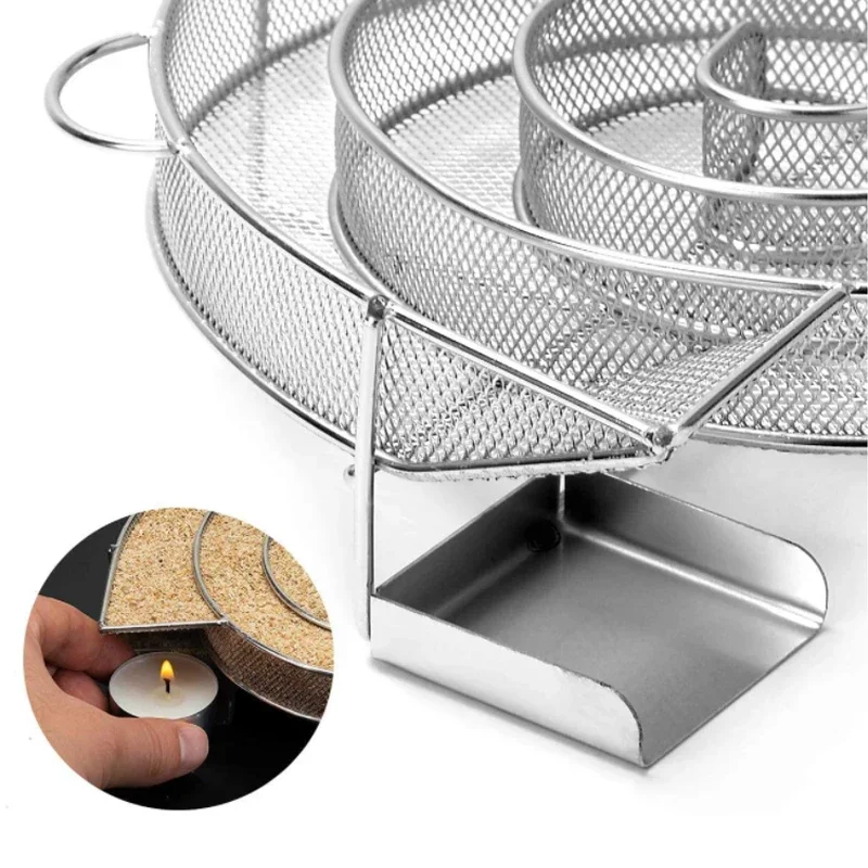 Hot Cold Smoke Generator for BBQ Grill or Smoker Wood Dust Hot and Cold Smoking Salmon Meat Burn Cooking Stainless Bbq Tools