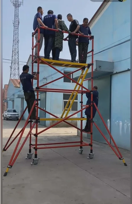 Torre de andamio/cafetería móvil no conductora GRP/FRP para uso industrial