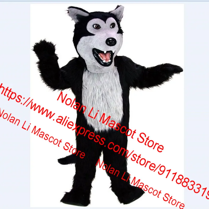 High Quality EVA Material Luxury Plush Imitation Fur Husky Dog Mascot Costume Cartoon Set Role Play Adult Holiday Gift 140