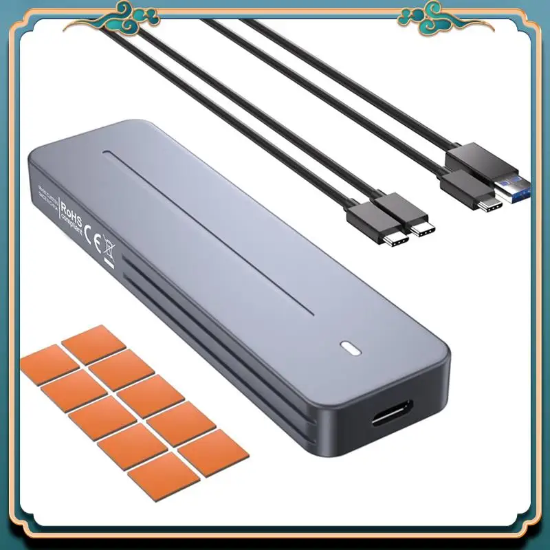 

Корпус SSD ABJG-USB 3.1 10 Гбит/с, корпус SSD M.2 Nvme SATA SSD, алюминиевый адаптер SSD M2 с охлаждающей подставкой