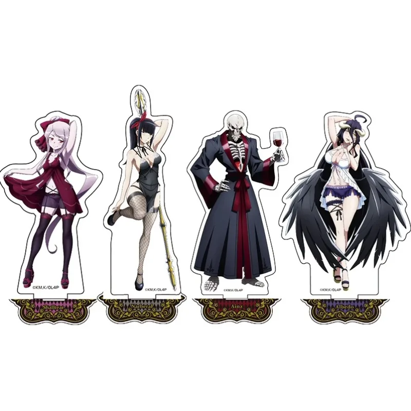 Game Ainz Ooal Gown Albedo Shalltear Bloodfallen Narberal Acrylic Stand Doll Anime Figure Model Plate Cosplay Toy for Gift