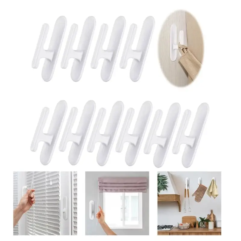 Blind Cord Winders Safety Adhesive Blind Cord Holder Blind Cord Hook Window Curtain Blind String Holder Hook Wrap Cleats