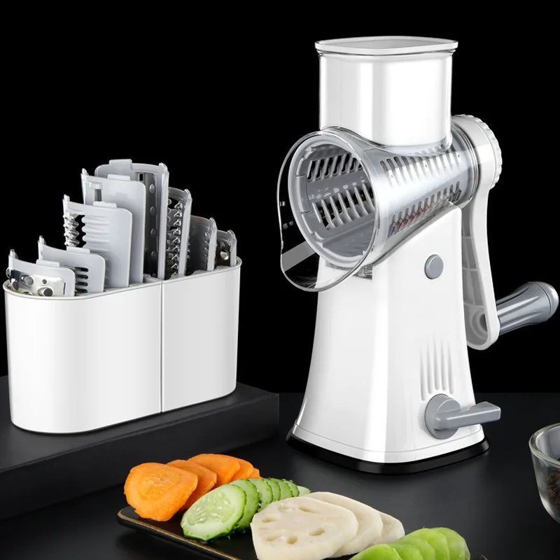 

Kitchen cutter, roller chopper, hand crank masher, wave knife, potato slicer, grater, shredder kitchen gadgets