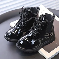 New Children Casual Shoes 2024 Autumn Winter Boots Boys Girls Shoes Fashion Leather Soft Antislip Boots Sport Running Shoes