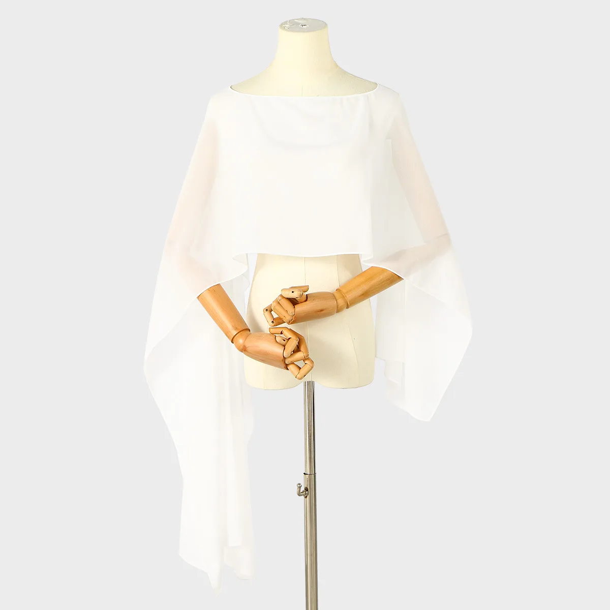 Female Summer Thin Chiffon Pullover Cape Shawl Solid Loose Sheer Poncho Breathable Outerwear Fashion Flowy Wrap Cover Up Scarf