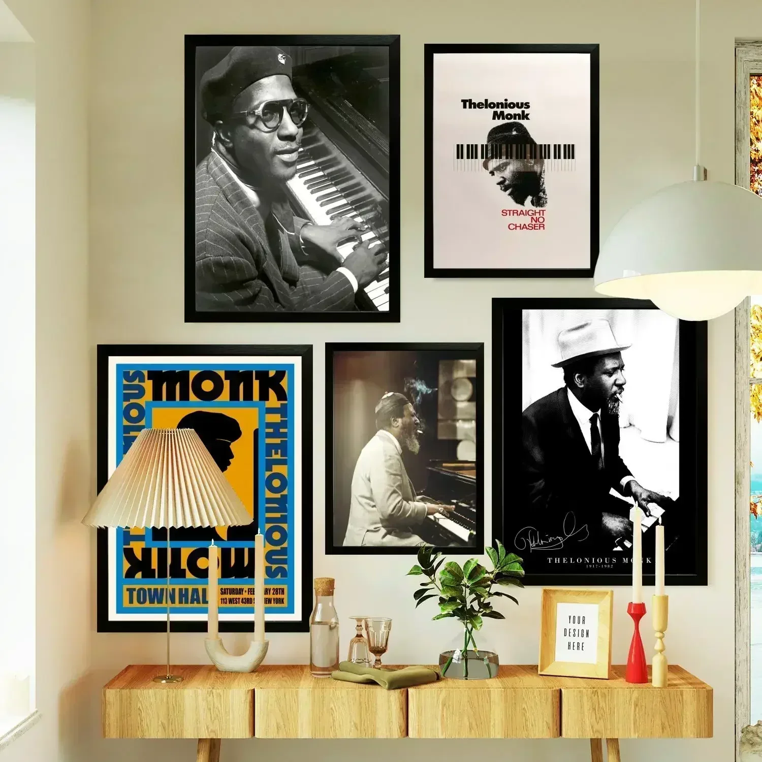 Thelonious Monk Jazz Singer Poster Prints Wall Art Canvas Painting Poster For Modern Family Living Room Home Decor