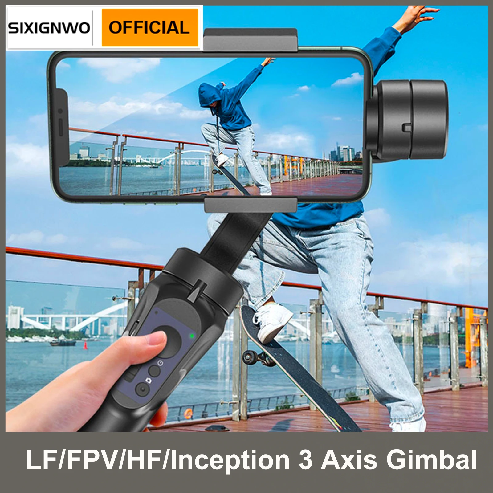 

Smooth 3-Axis Handheld Gimbal Stabilizer Selfie Tripod for Smartphone with AI Smart Tracking for iPhone 13 12 PRO Android Xiaomi