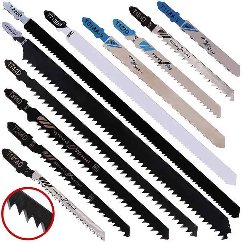 

Пильные полотна по металлу с тонкими и грубыми зубьями, набор электрических лобзиковых пильных полотен, предотвращающие разрыв кромок, взрыв, деревообрабатывающие режущие инструменты