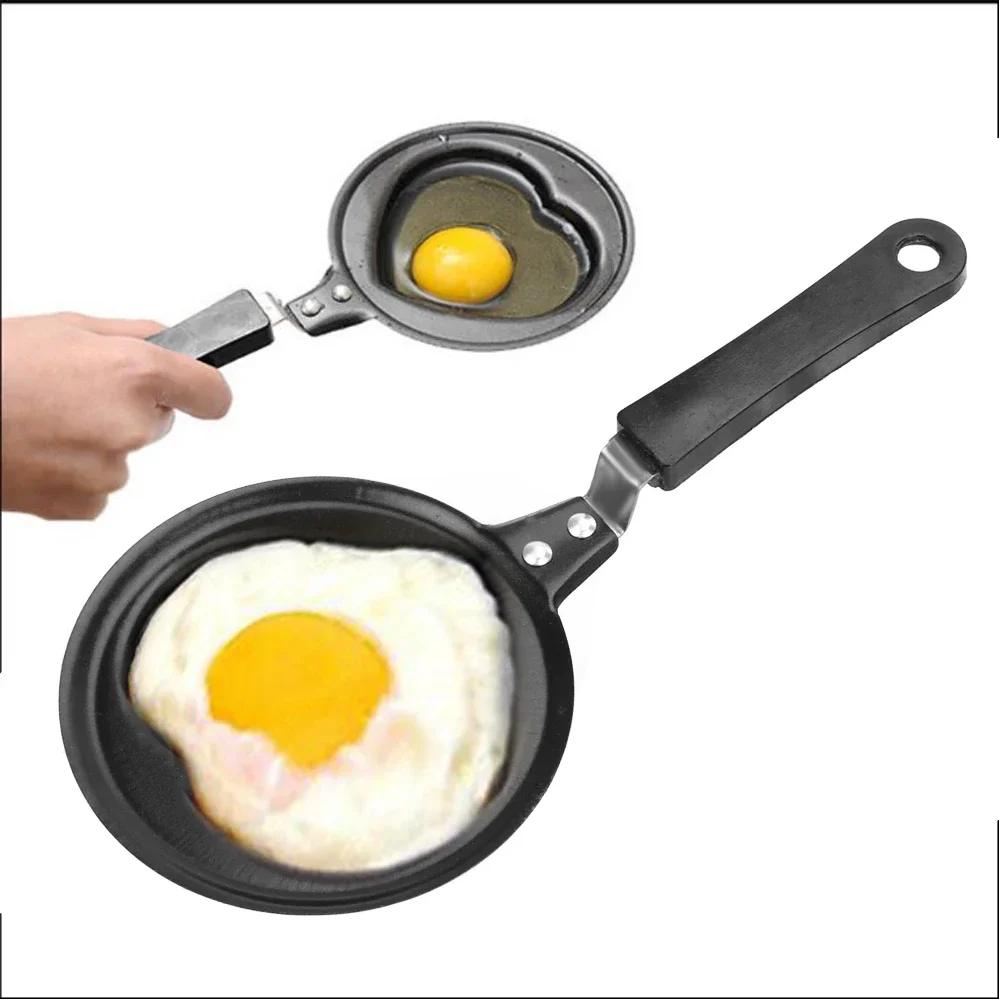 Hot Sale 1pc Mini Cute Breakfast Egg Frying Pot Non-Stick Frying Pan Pancake Maker Kitchen Tools Egg Mold Pan Flip Omelette Mold