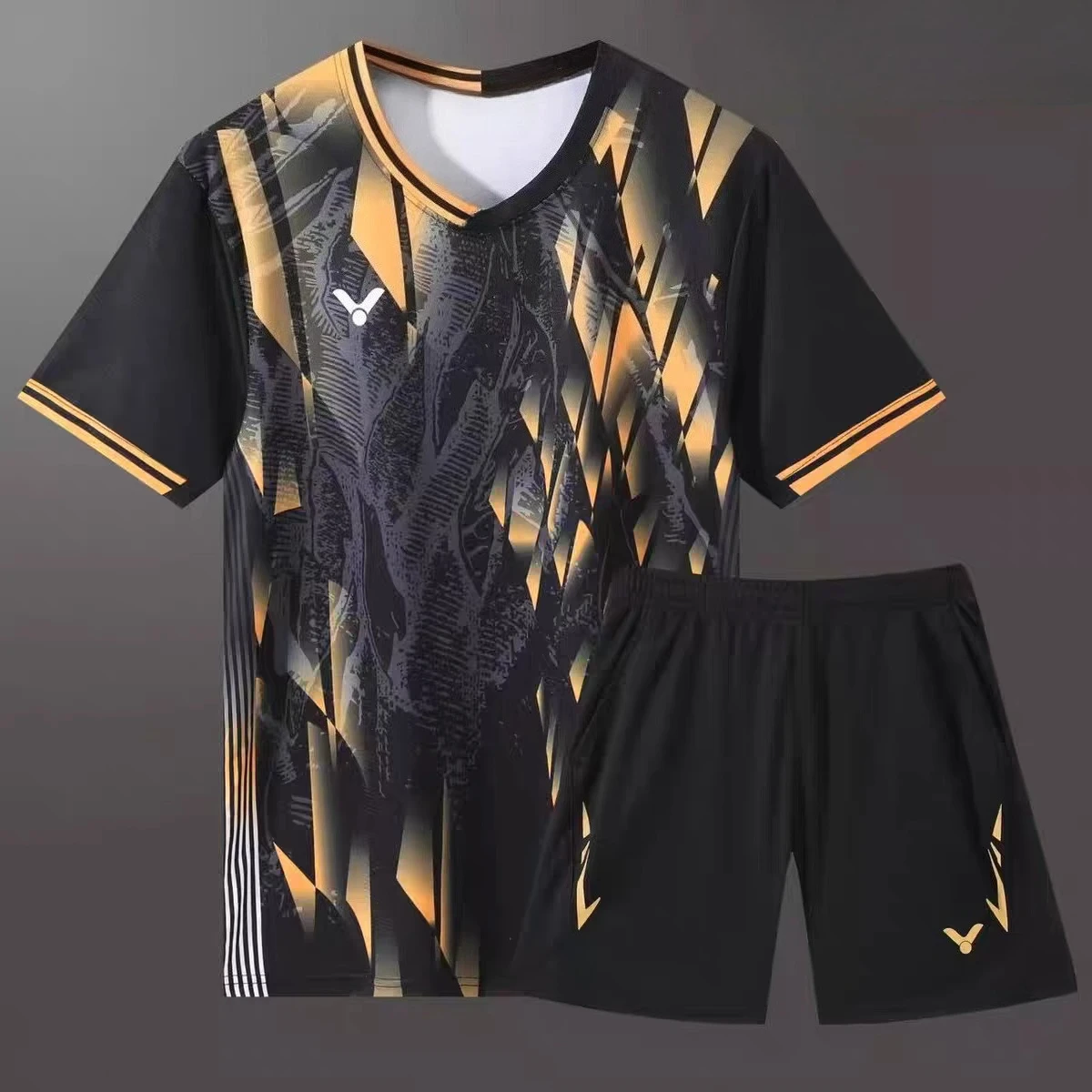 

Victory new badminton jersey breathable men's and women's short sleeve quick-drying sports training kit jersey kids clothes girl