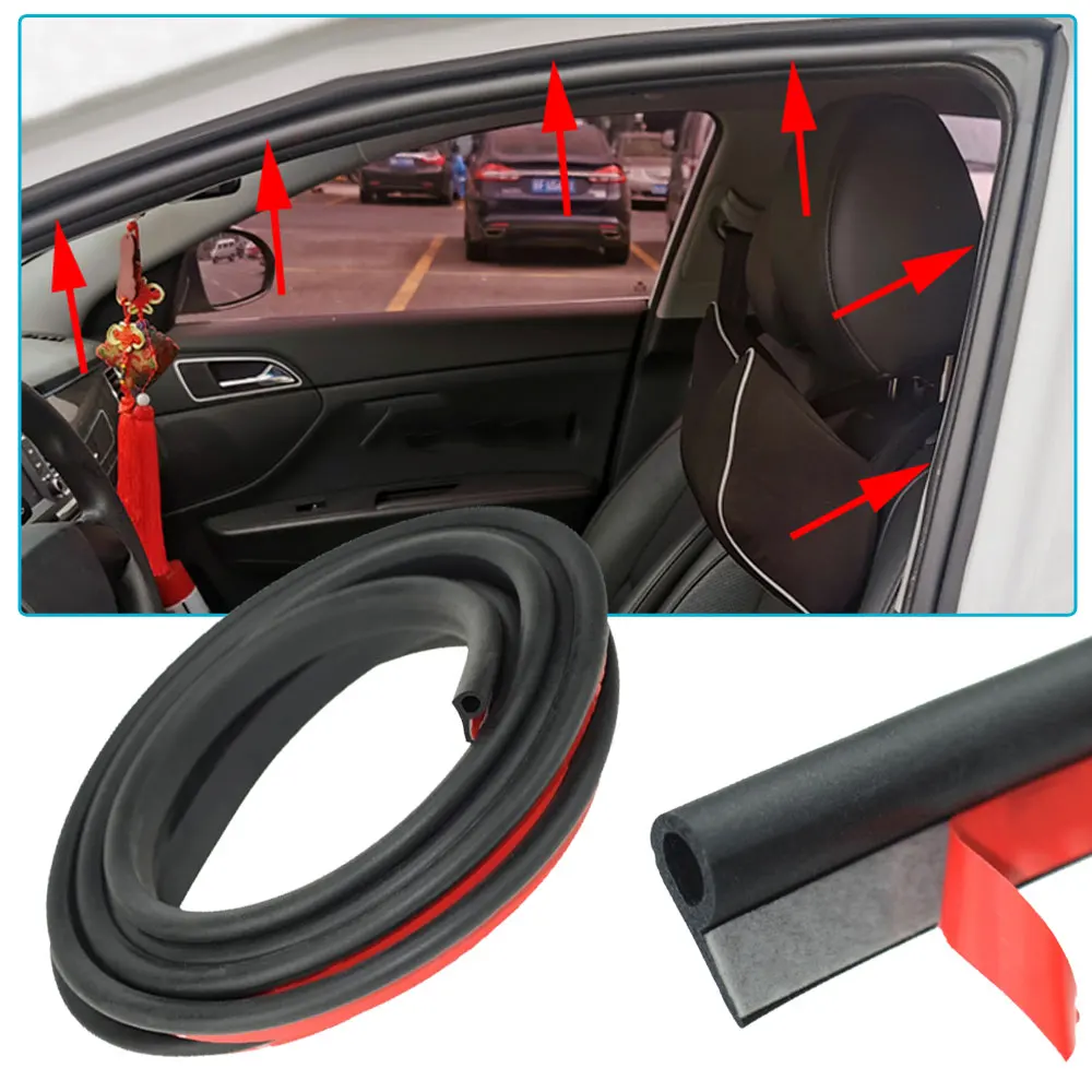 

2m Car Door Seal Strip P Type Rubber Weather Stripping Car Anti-dust Engine Cover Seal Edge Trim Soundproofing Seals Accessories