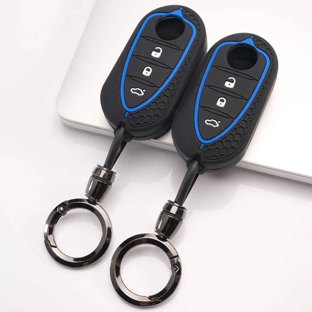 Protective Key Cover With Lanyard For Alfa Romeo Giulietta MiTo 159 Brera Spider Giulia Stelvio GT 147 156 166 4C Tonale Premium