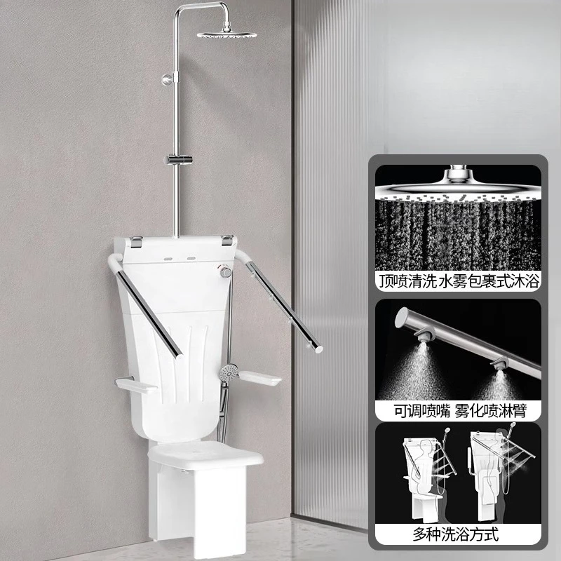 Sitting Thermostatic Shower Multifunctional And Convenient Wall-mounted Bathing Machine For The Elderly Chair Folding Shower Sho