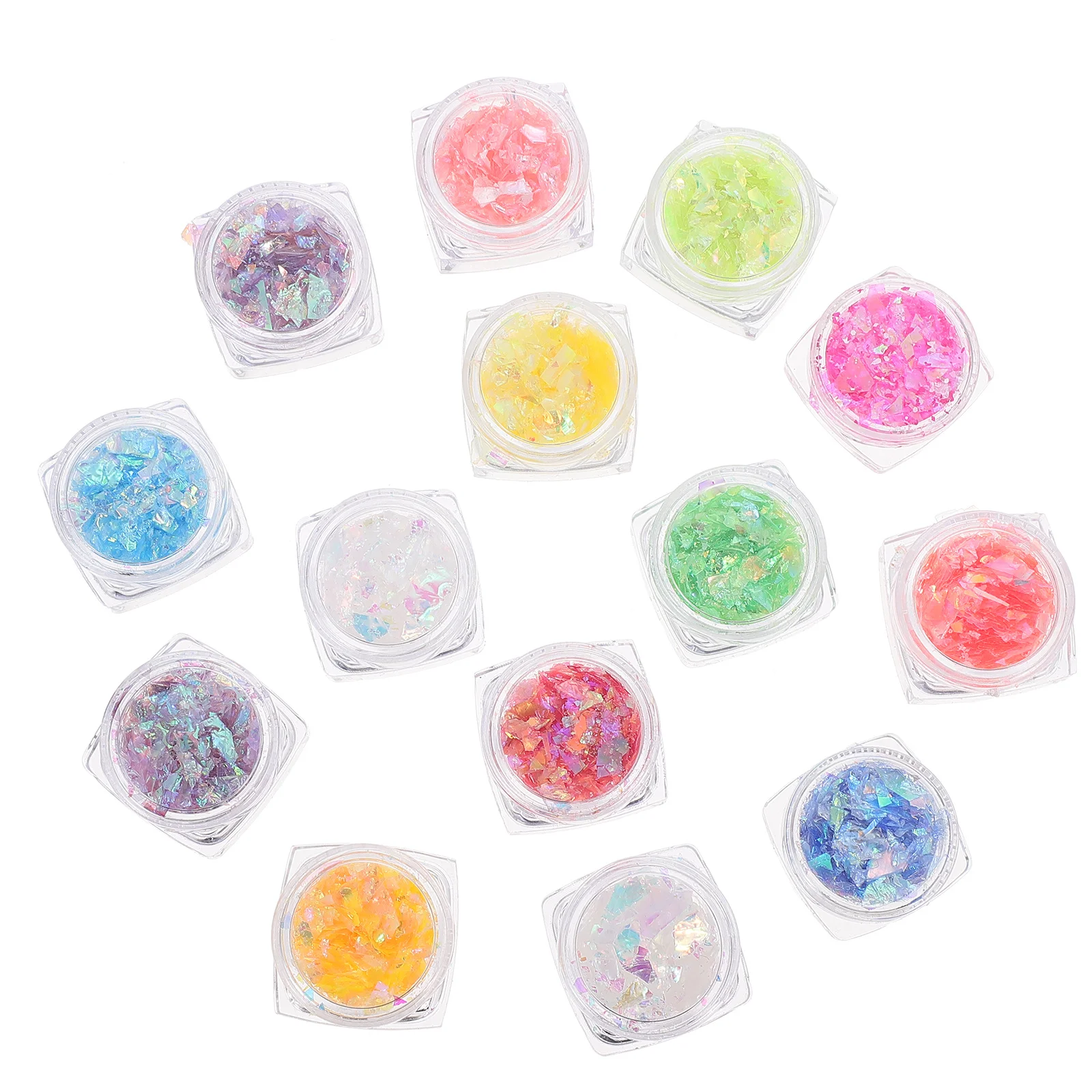 14 ボックス光沢のあるステッカー芸術的なネイルデコレーション Diy マニキュア用品ファッショナブルなネイルアートアクセサリースパンコールツール