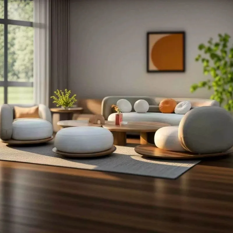 

Nordic Outdoor Sofa Courtyard Villa Lou Balcony Creative Hotel Designer Homestay Cloud Teak Sofa Combination