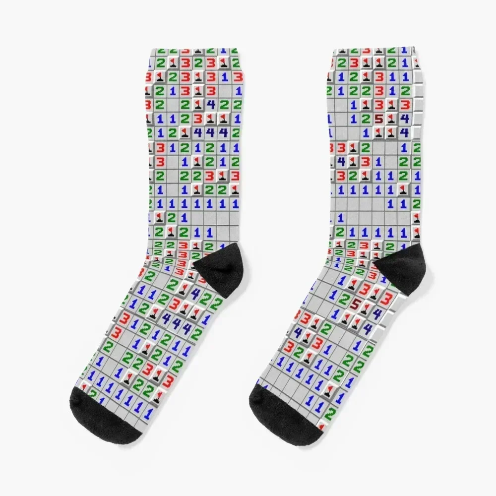 

Microsoft Minesweeper Socks Novelties Run luxe designer Socks Women Men's