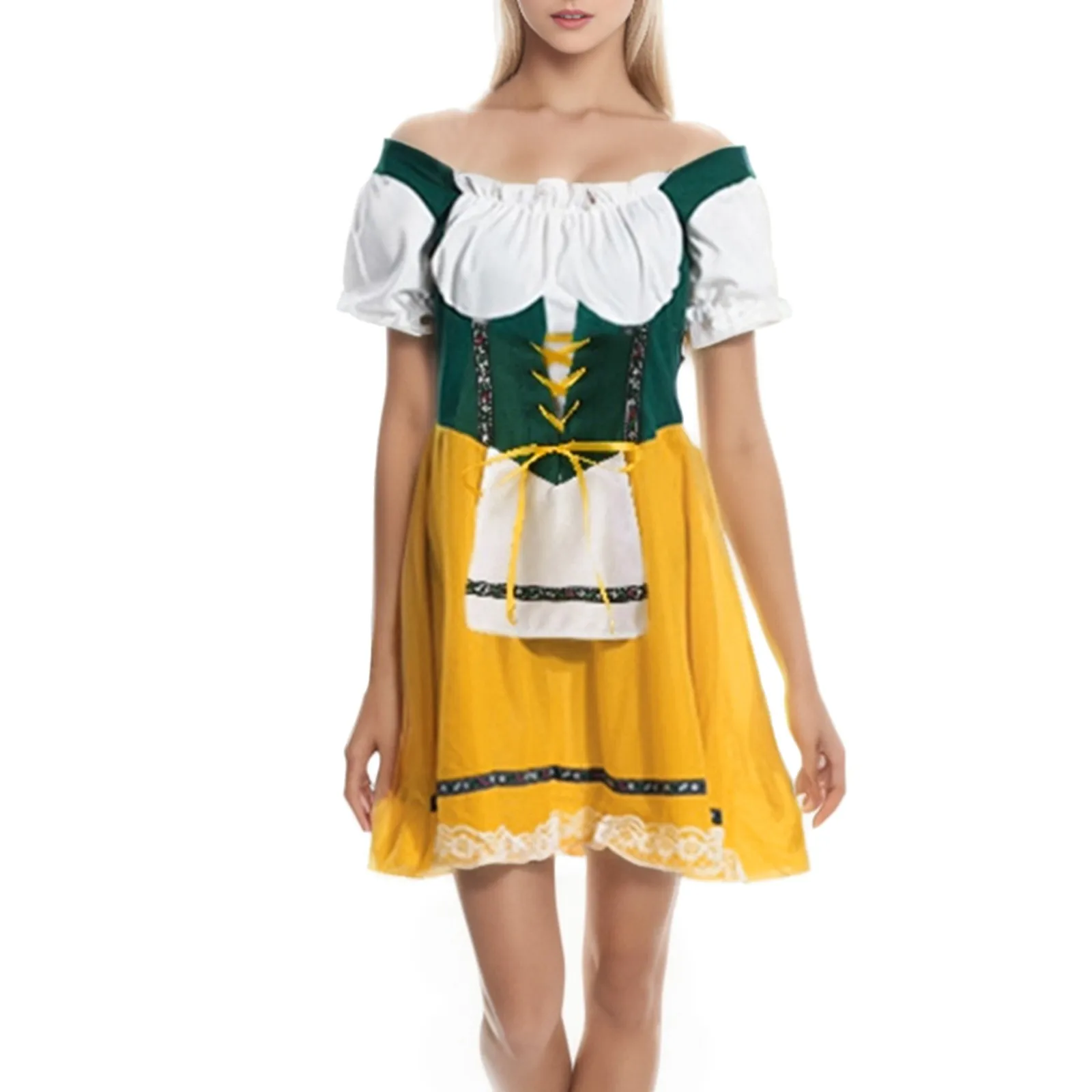 

Sexy Blue German Oktoberfest Beer Girl Costume Bavarian Traditional Party Ladies Wench Beer Maid Dirndl Dress Waitress Outfit