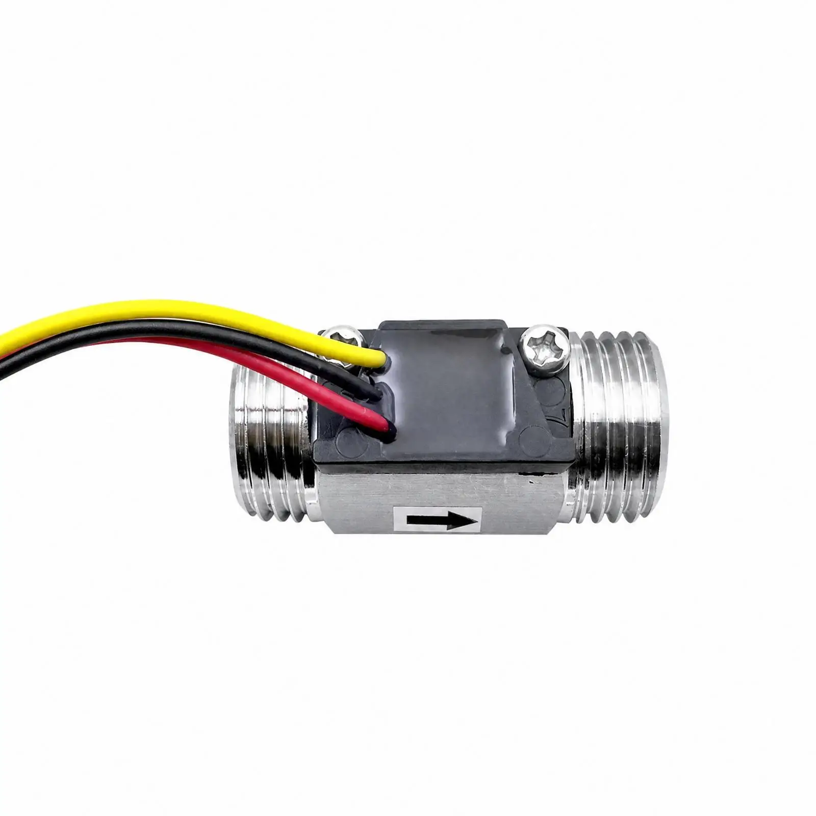 Digital Output Brass Flow Meter Stainless Steel Construction with External Threads for Water Flow Detection in Piping Systems