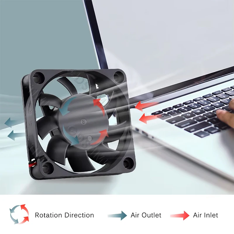 Gdstime DC 5V wentylator chłodnicy USB bezszczotkowa dmuchawa wydechowa 40MM/50MM/60MM/70MM/80MM akcesoria do chłodzenia drukarki 3D — zdjęcie produktu 2