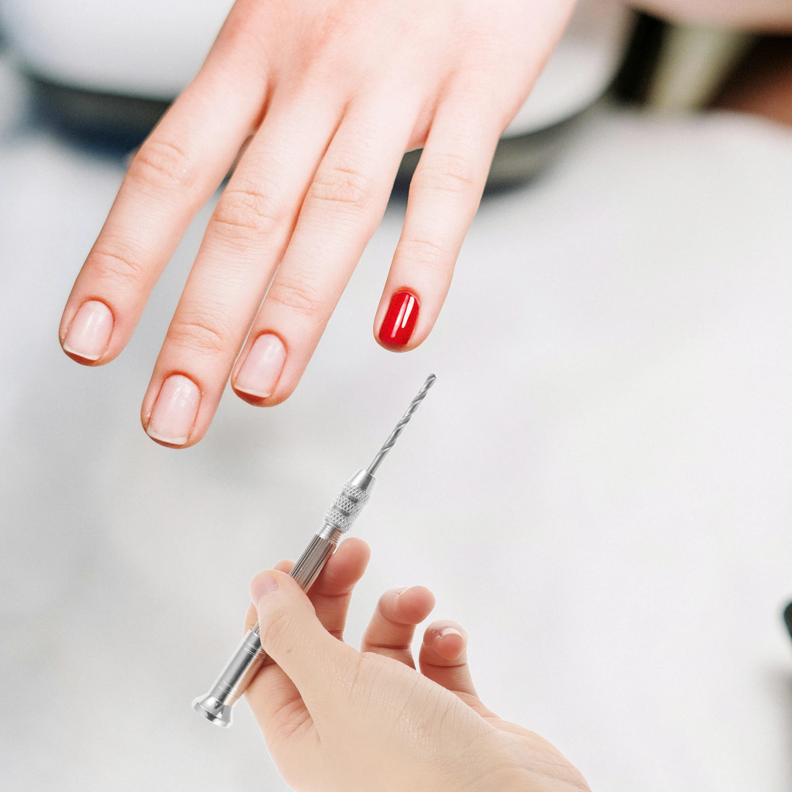 1 Set Charm Piercing Nagelbohrer-Set Professioneller Manueller Handbohrer für Hängeaccessoires Präzises Nagelkunst-Werkzeug für Gelnägel