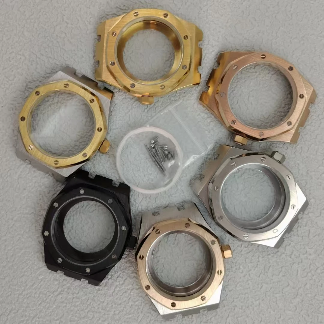 

Watch accessories stainless steel case, 41mm octagonal case, suitable for installing NH35/36 machine blue treasure mirror