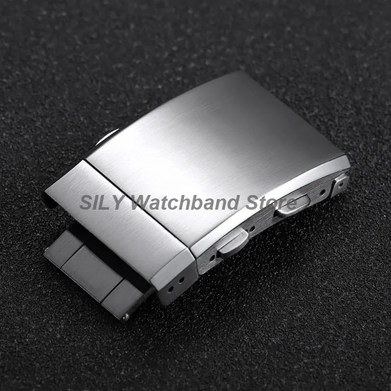 Watch Clasp Buckle 18mm 20mm22mm 316L Stainless Steel Adjustable Watch Button Brushed Extendable Metal Buckles Watch Accessories