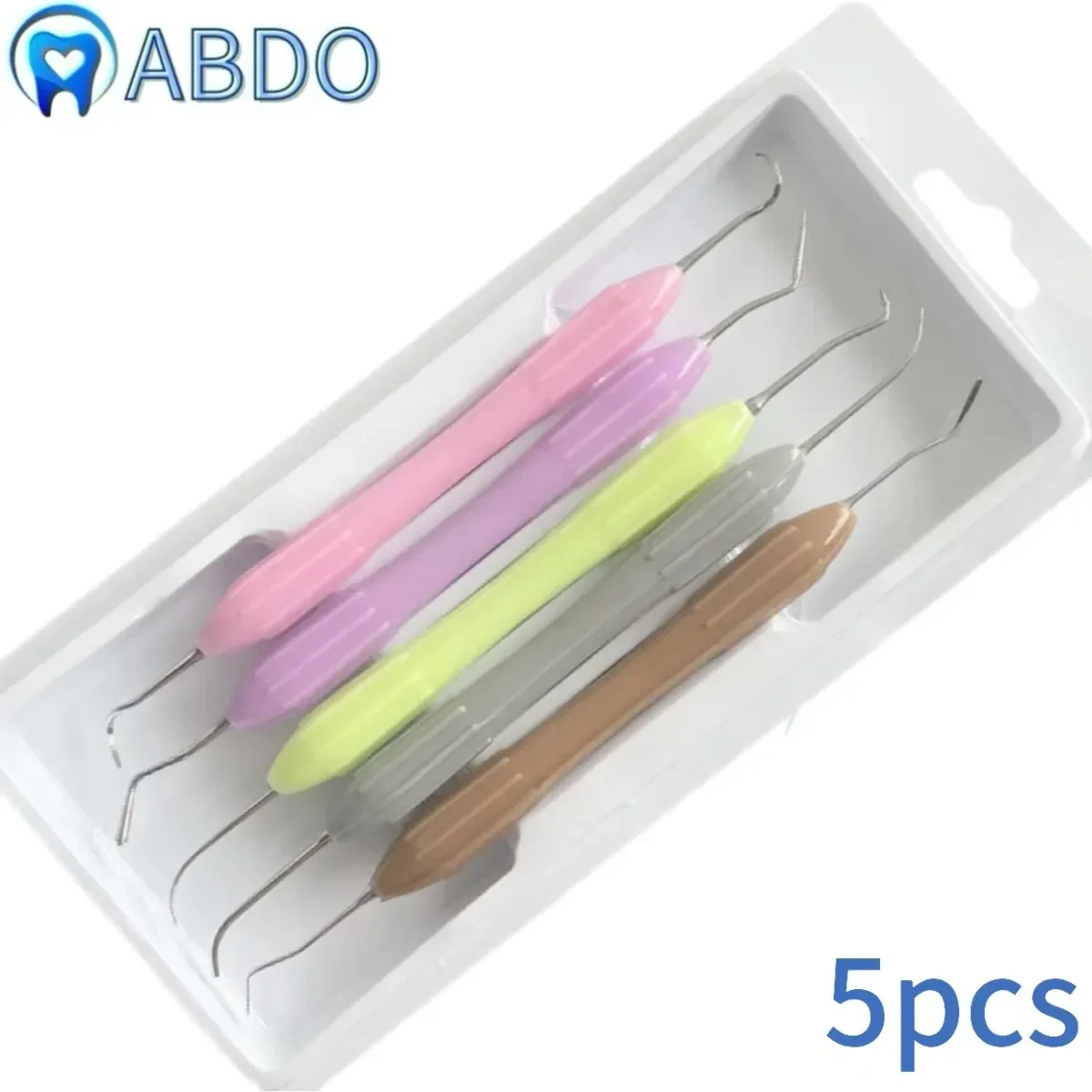 

5Pcs/set Dental Resin Filled Repair Equipment Dental Resin Filler Aesthetic Restoration Kit Silicone Handle Surgical Instruments