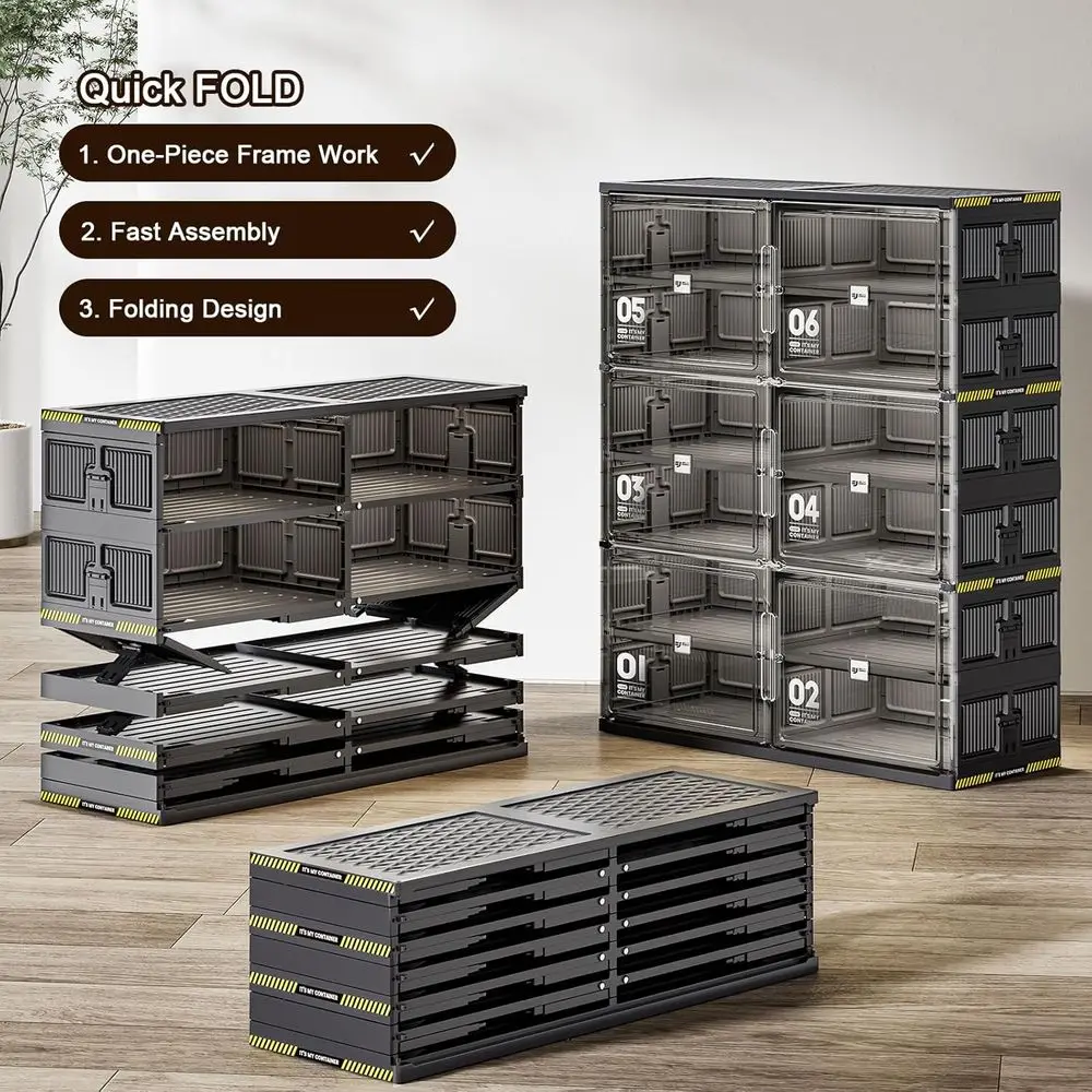 خزانة أحذية بباب شفاف مكونة من 32 زوجًا، مجموعة سهلة من 3 خطوات، تخزين بلاستيكي للمدخل، رف أحذية رياضية #5