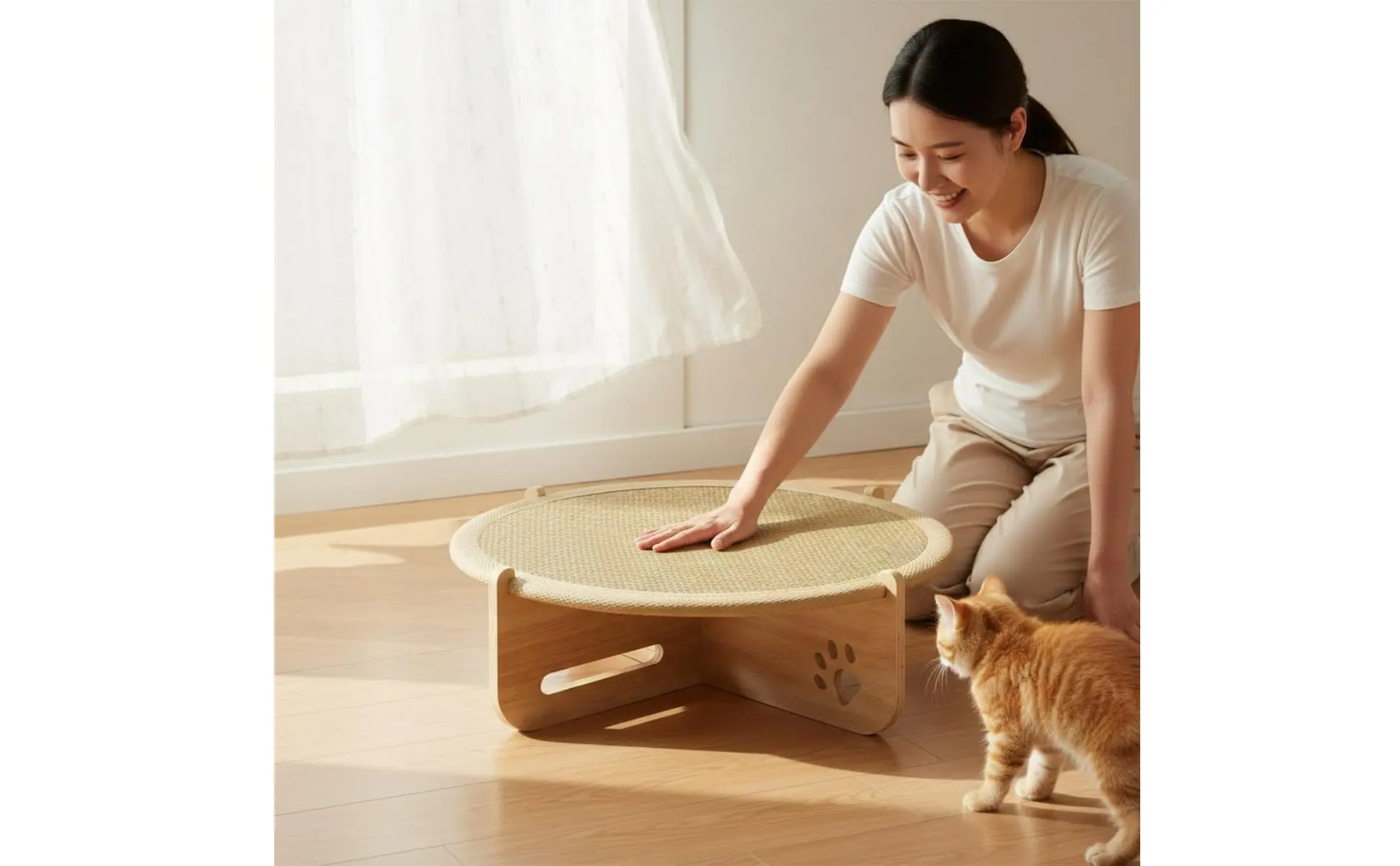 Cama Arranhador para Gatos Cama de Rede Refrescante para Gatos Tapete de Dormir para Cães Pequenos Estrutura de Madeira Resistente a Arranhões para Gatos Cama Arranhador para Gatos Cama de Rede Refrescante para Gatos Tapete de Dormir para Cães Pequenos Estrutura de Madeira Resistente a Arranhões para Gatos