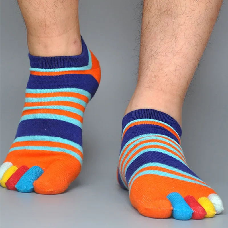 

5 Pairs Five Finger Socks Men's Outdoor Sports Boat Socks Gifts For Men Invisible Five Finger Toe Socks Male