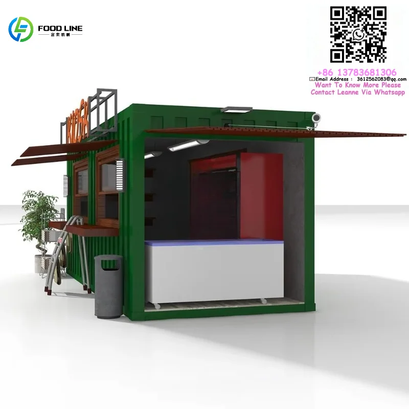 Customized Shipping Container Restaurant Mall Square Container Café Mobile Container for Clothing or Accessories Pop-Up Sales