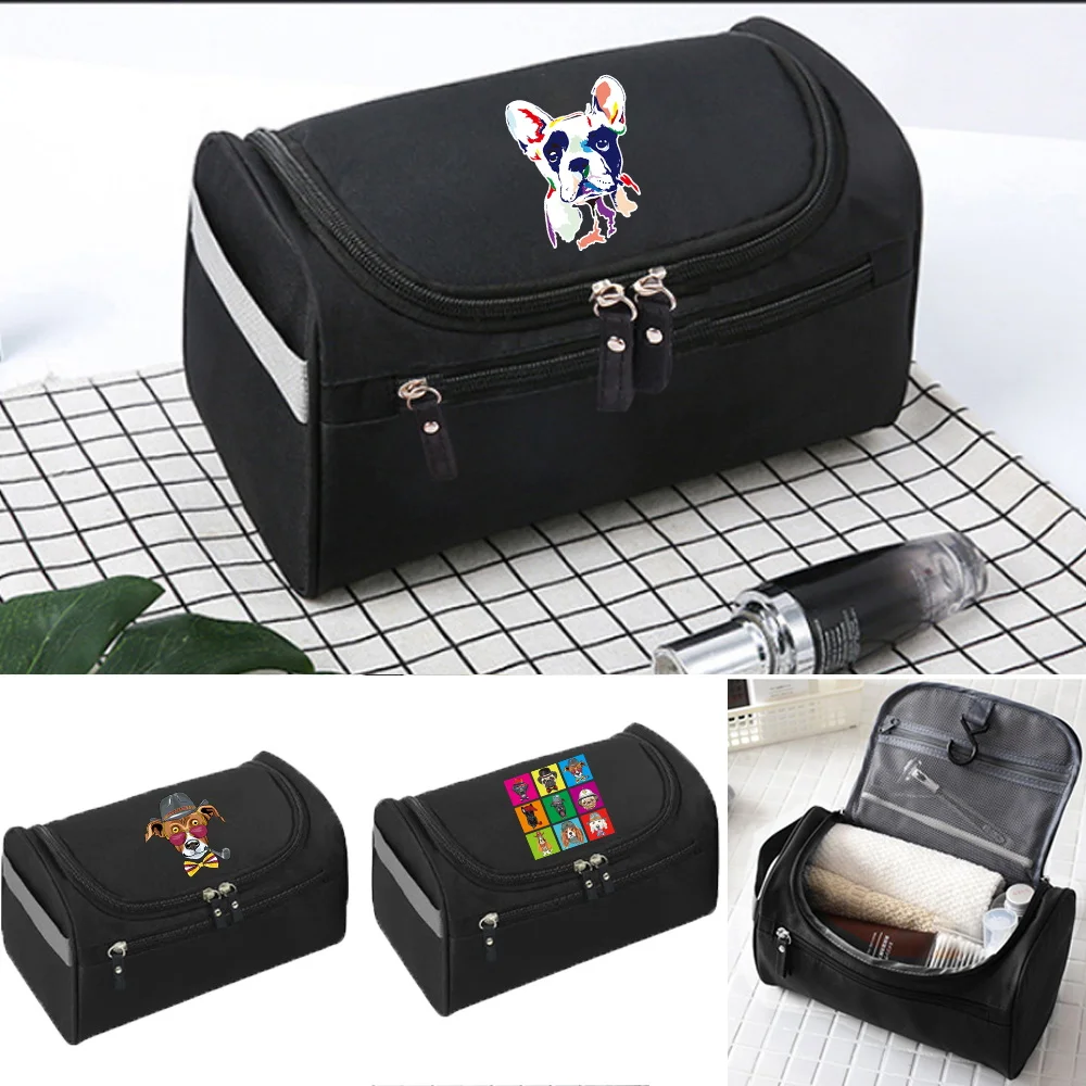 

Large-Capacity Travel Cosmetic Bag Portable Makeup Pouch Women Waterproof Bathroom Wash Bag Dog Print Multifunction Toiletry Kit