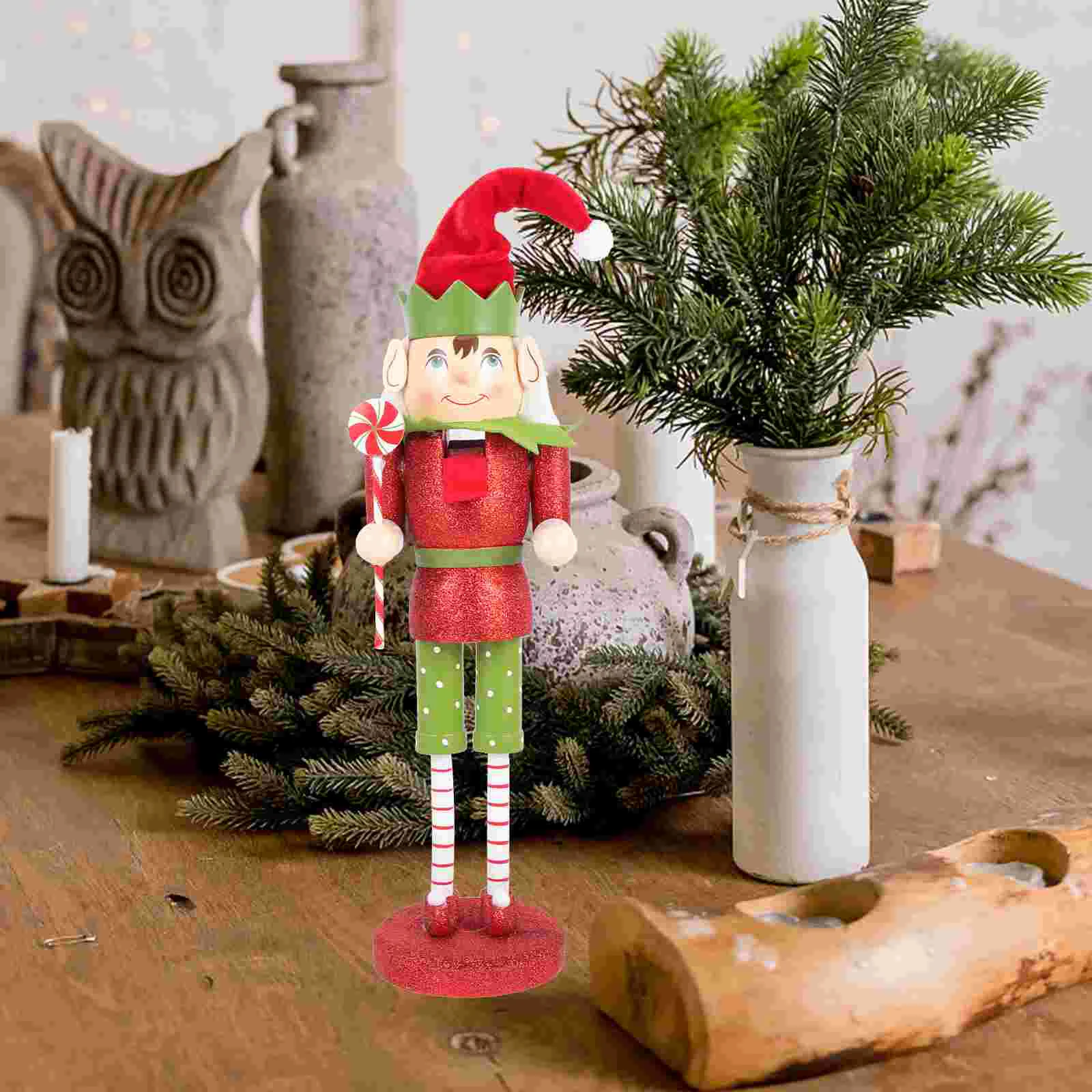 Nutcracker Christmas Nutcrackers Decoration Wood Ornaments Craft Lovely Desktop Holiday Decorate