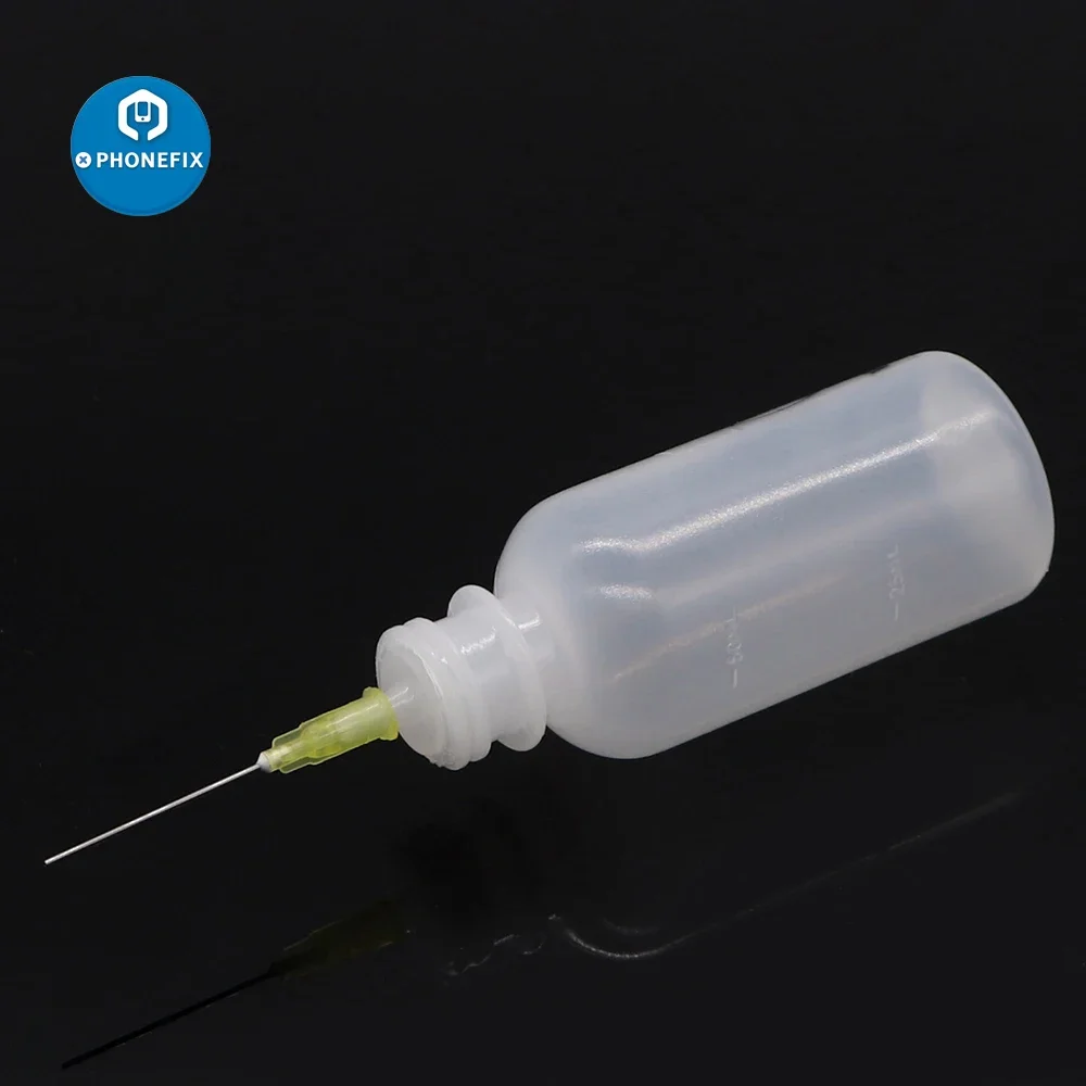 50Ml เข็มเคล็ดลับ Applicator ขวดฟลักซ์ของเหลวแอลกอฮอล์น้ำมันพลาสติกบัดกรีทำความสะอาด DIY ซ่อมมือ Dropper ขวด