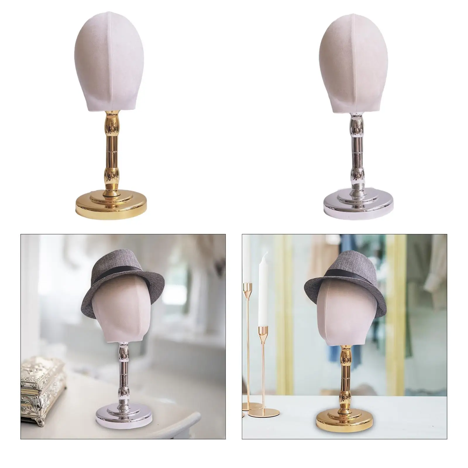 Manikin Head Hat Display Head, หูฟังแบบพกพา Rack Hairpiece รุ่น Caps Storage Rack สําหรับหมวกฮาโลวีนหูฟัง